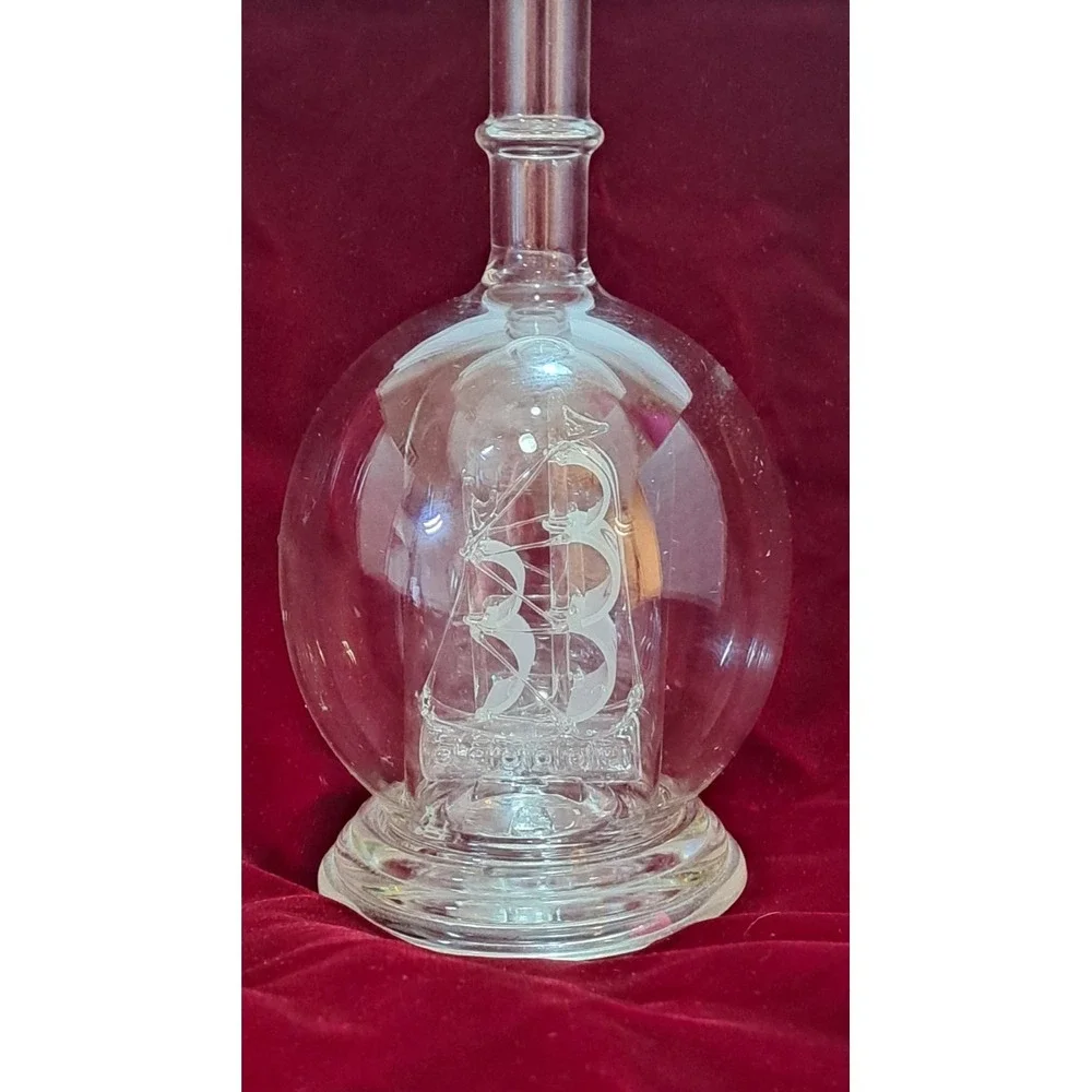 Wuliangye Glass Ship in a Bottle Decanter Nautical Sailing‎ Vessel Globe Stopper